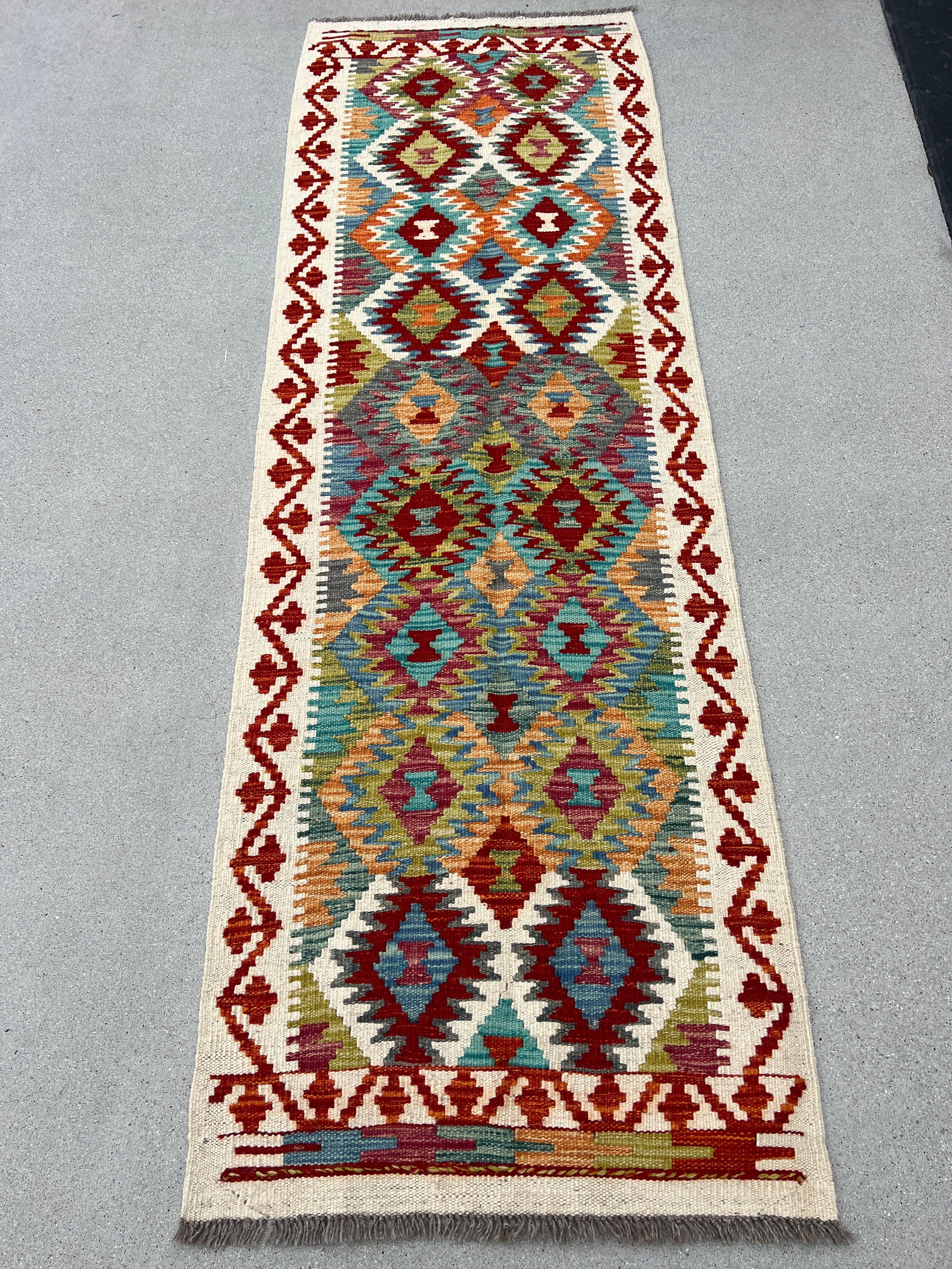 Vincent - 2x7 Kilim Runner - The Rug Mine - Authentic Oriental Rugs