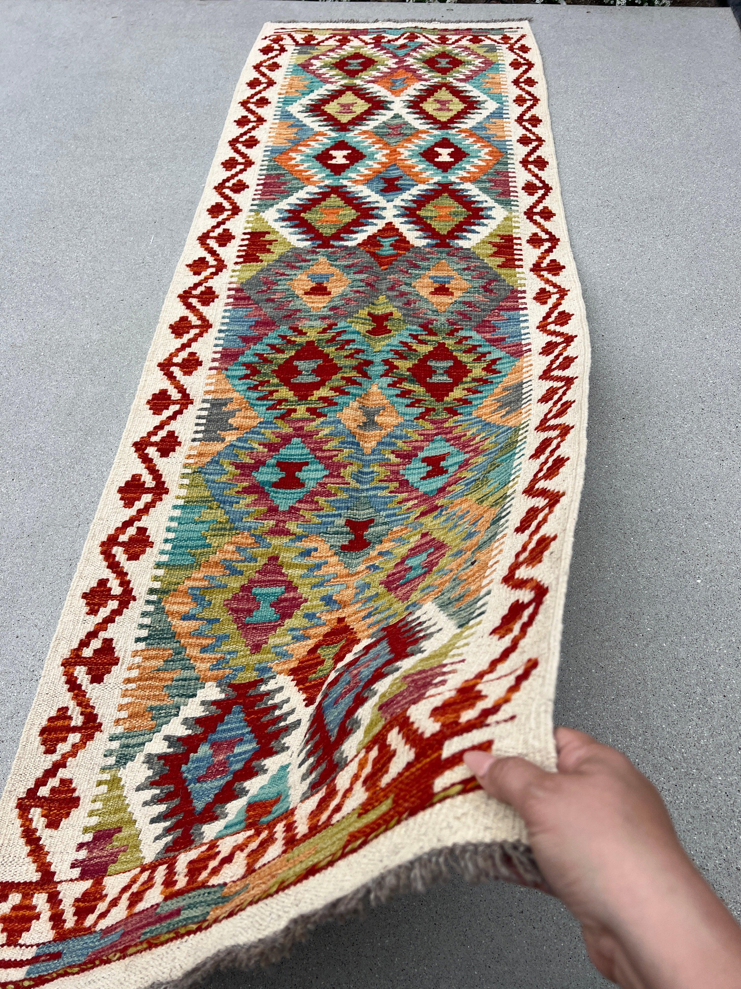 Vincent - 2x7 Kilim Runner - The Rug Mine - Authentic Oriental Rugs