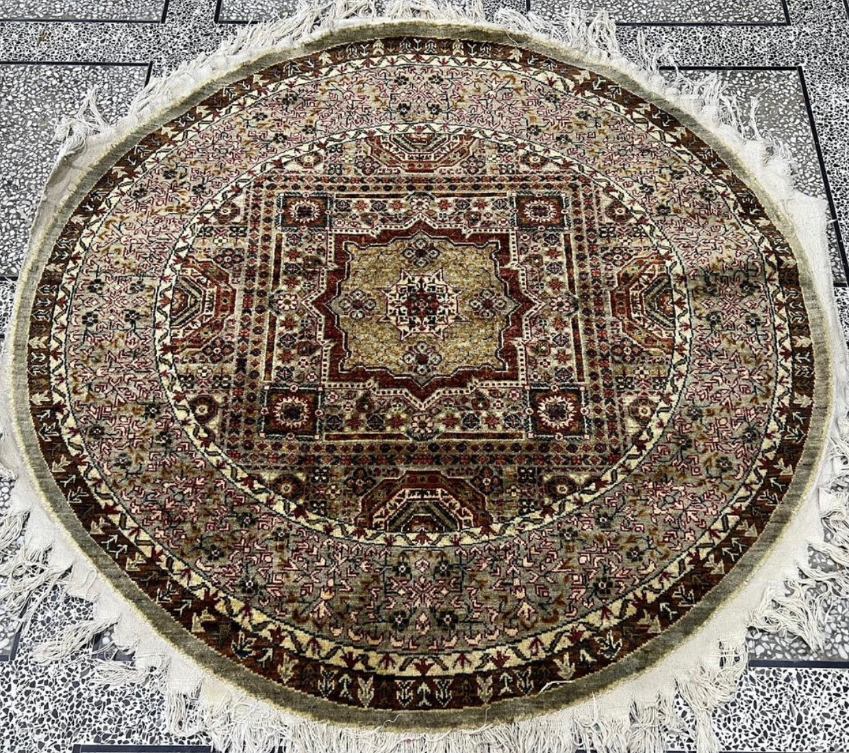 Courtney - 5x5 Afghan Round Area Rug (Special Order)