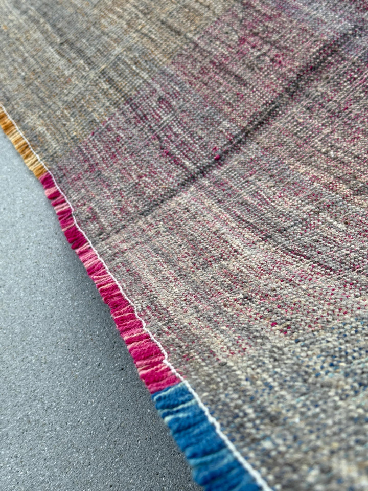 8x10 Handmade Afghan Kilim Rug | Beige Brown Magenta Red Orange Blue Olive Green Gold Grey | Wool Flatweave Flatwoven Outdoor Bohemian Boho