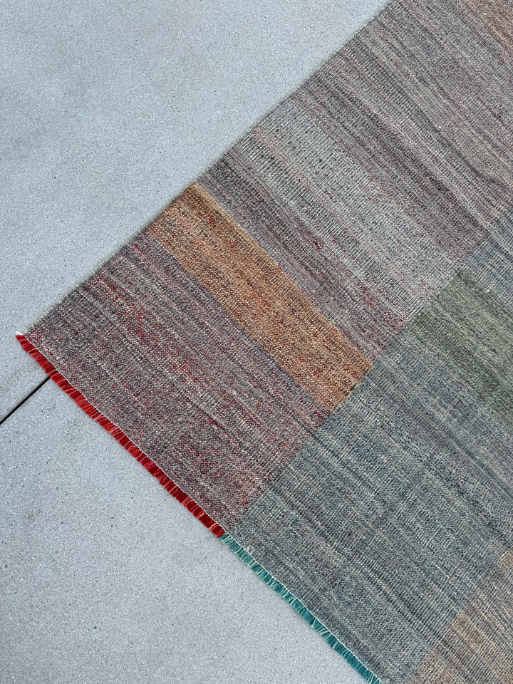 8x10 Handmade Afghan Kilim Rug | Beige Brown Magenta Red Orange Blue Olive Green Gold Grey | Wool Flatweave Flatwoven Outdoor Bohemian Boho