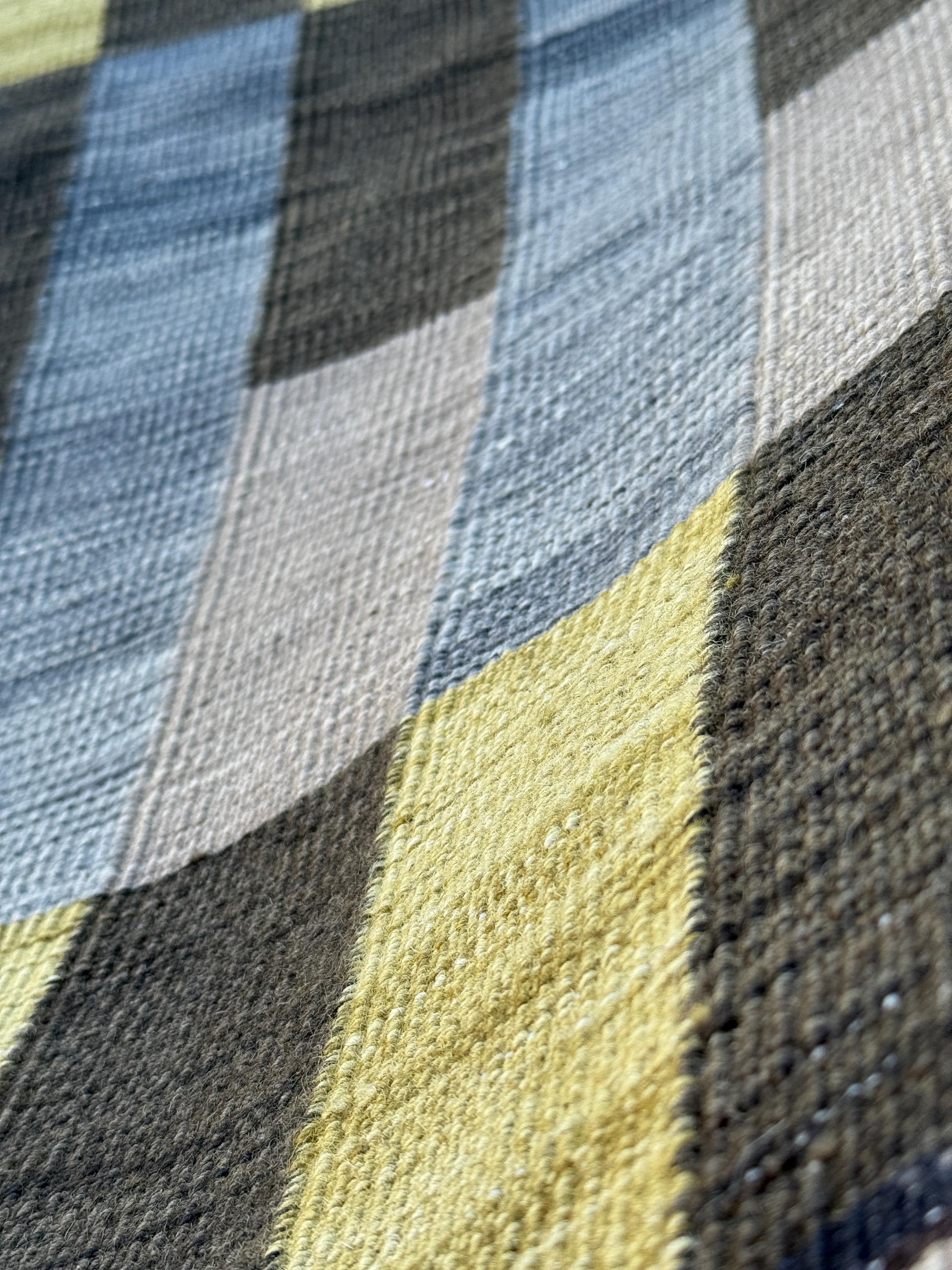 9x10 (274x305) Handmade Afghan Kilim Rug | Grey Charcoal Black Yellow Beige Tan Ivory | Wool Handwoven Handknotted Eco-Friendly Abstract