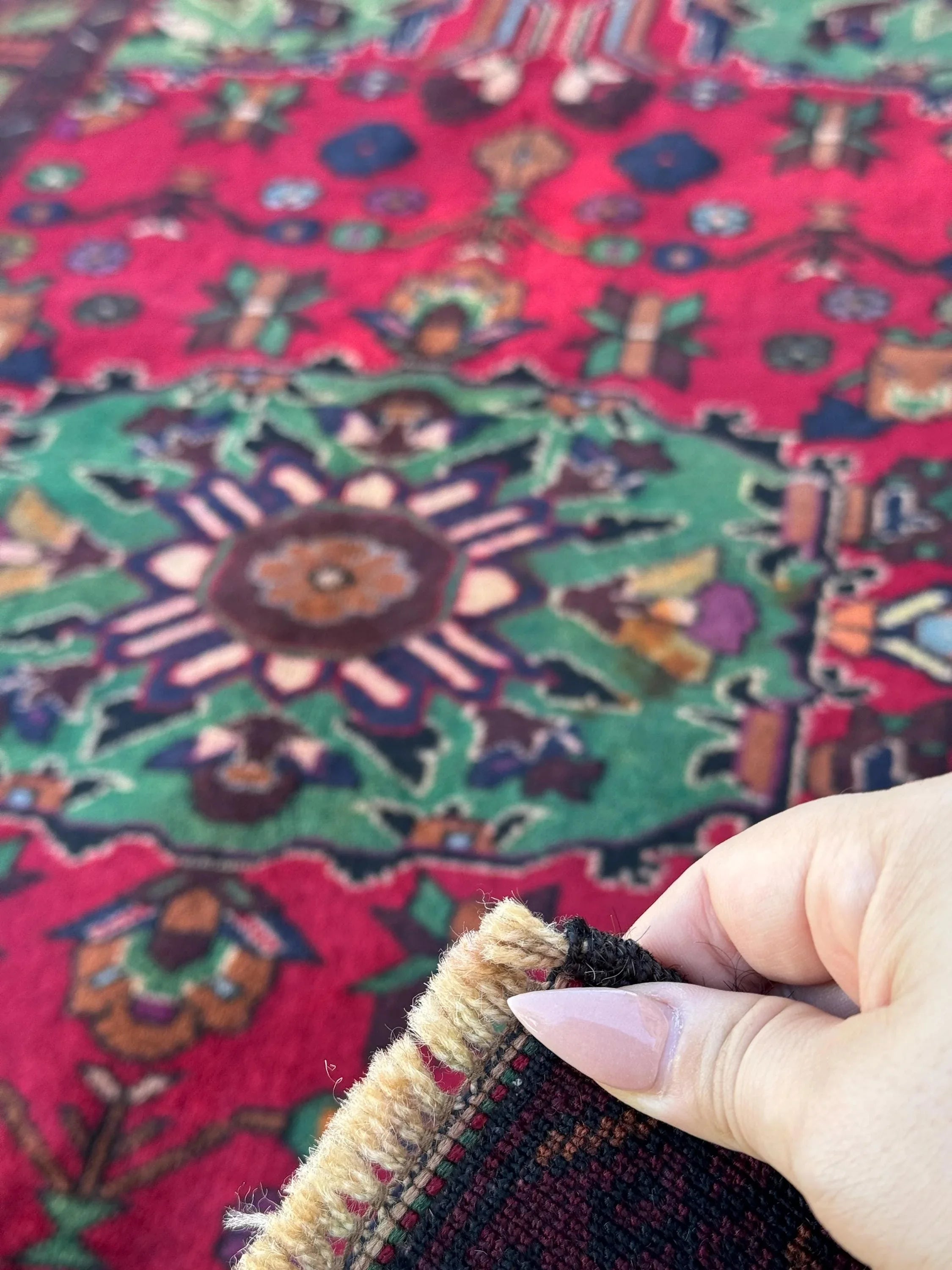 3x5 Handmade Vintage Afghan Baluch Rug | Crimson Maroon Red Purple Pine Forest Green White Cream Burnt Rust Orange Midnight Sky Blue Black
