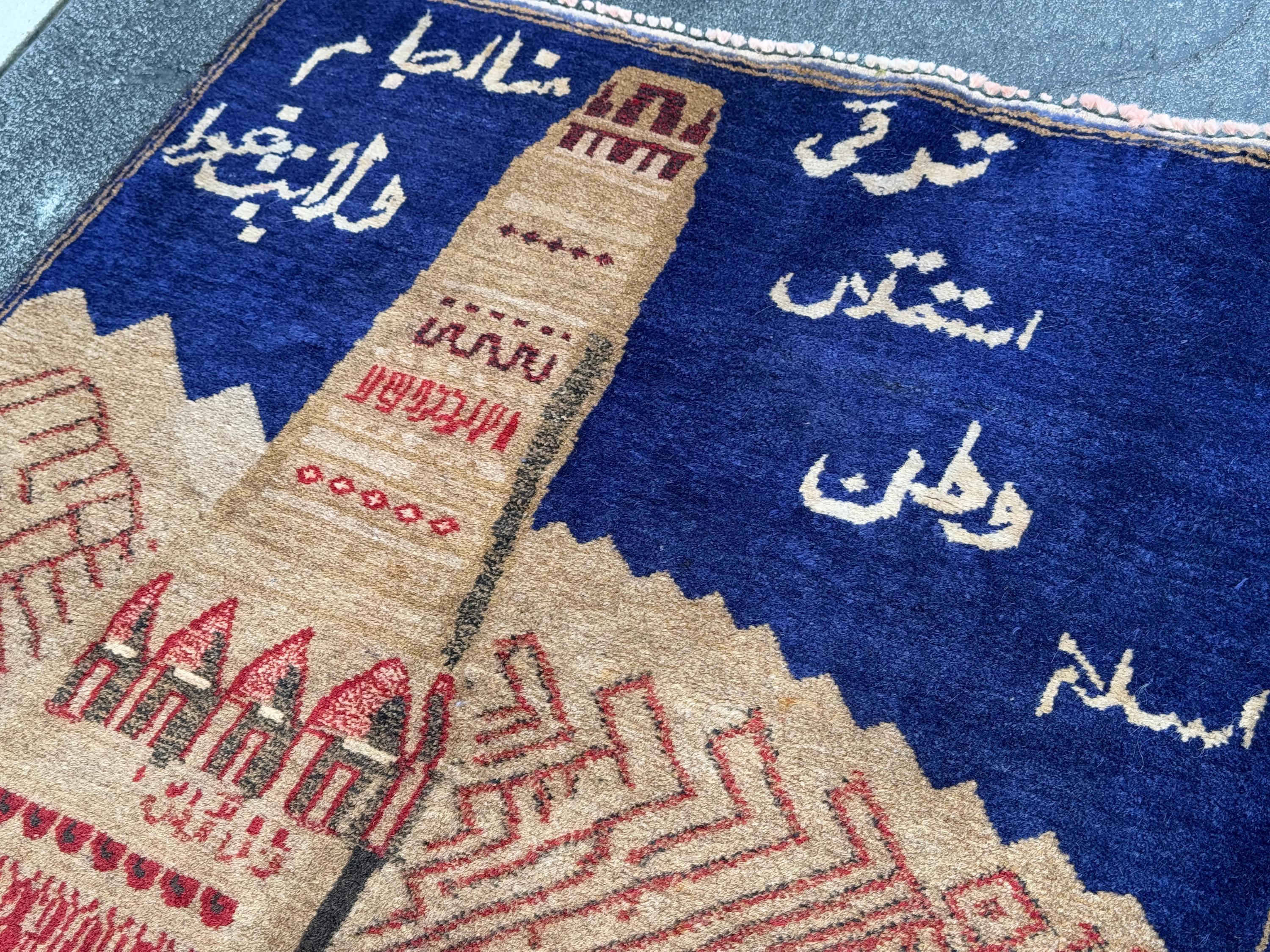 3x5 Handmade Vintage Afghan Baluch Rug | Beige Tan Sand Caramel Taupe Brown Grey Gray Rust Orange Blood Brick Red Navy Midnight Blue | Wool