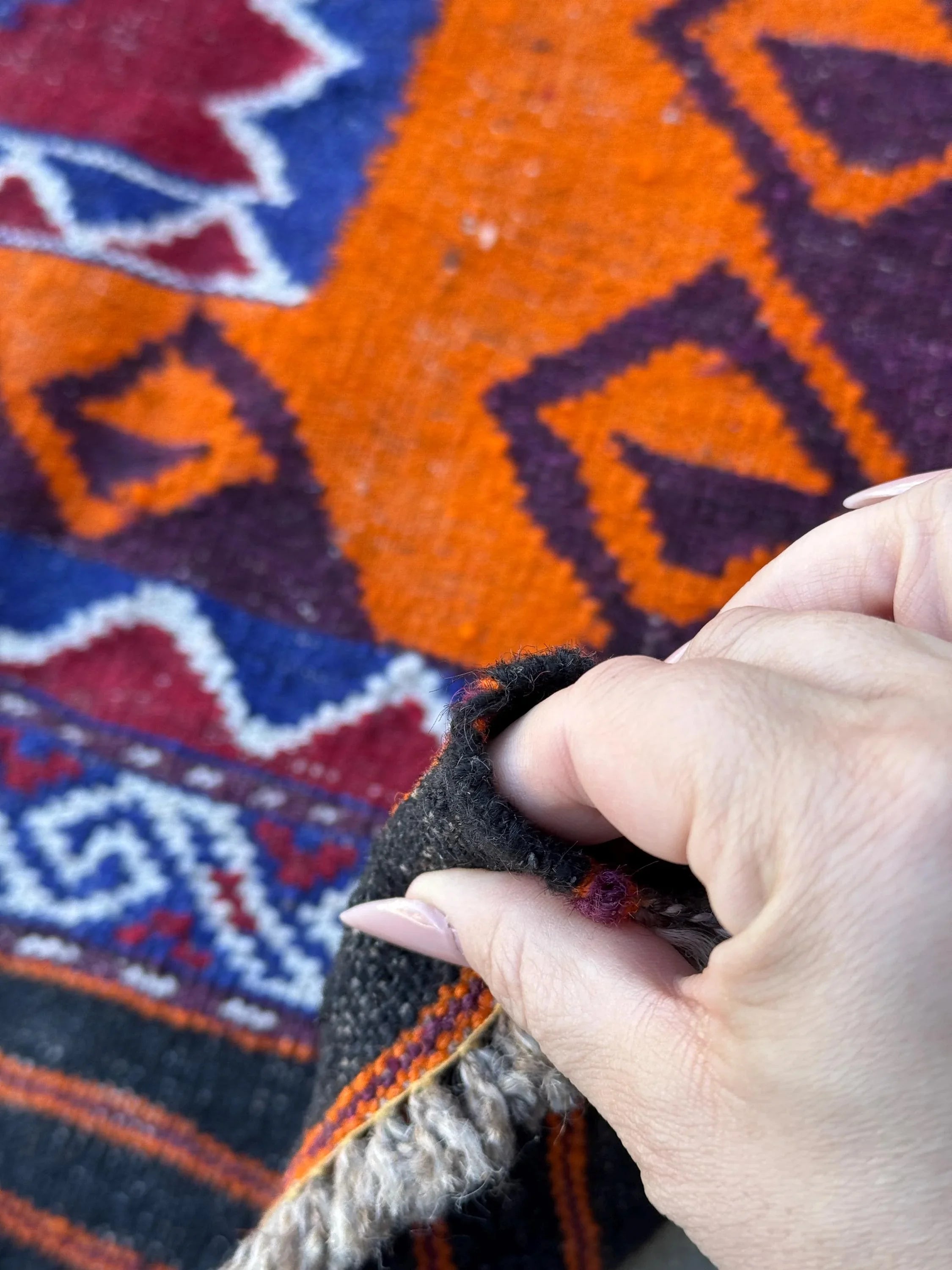 4x5 (121x152) Handmade Afghan Kilim Rug | Crimson Blood Red Black Blue White Ivory Orange Burgundy Plum Burgundy Emerald Green | Wool