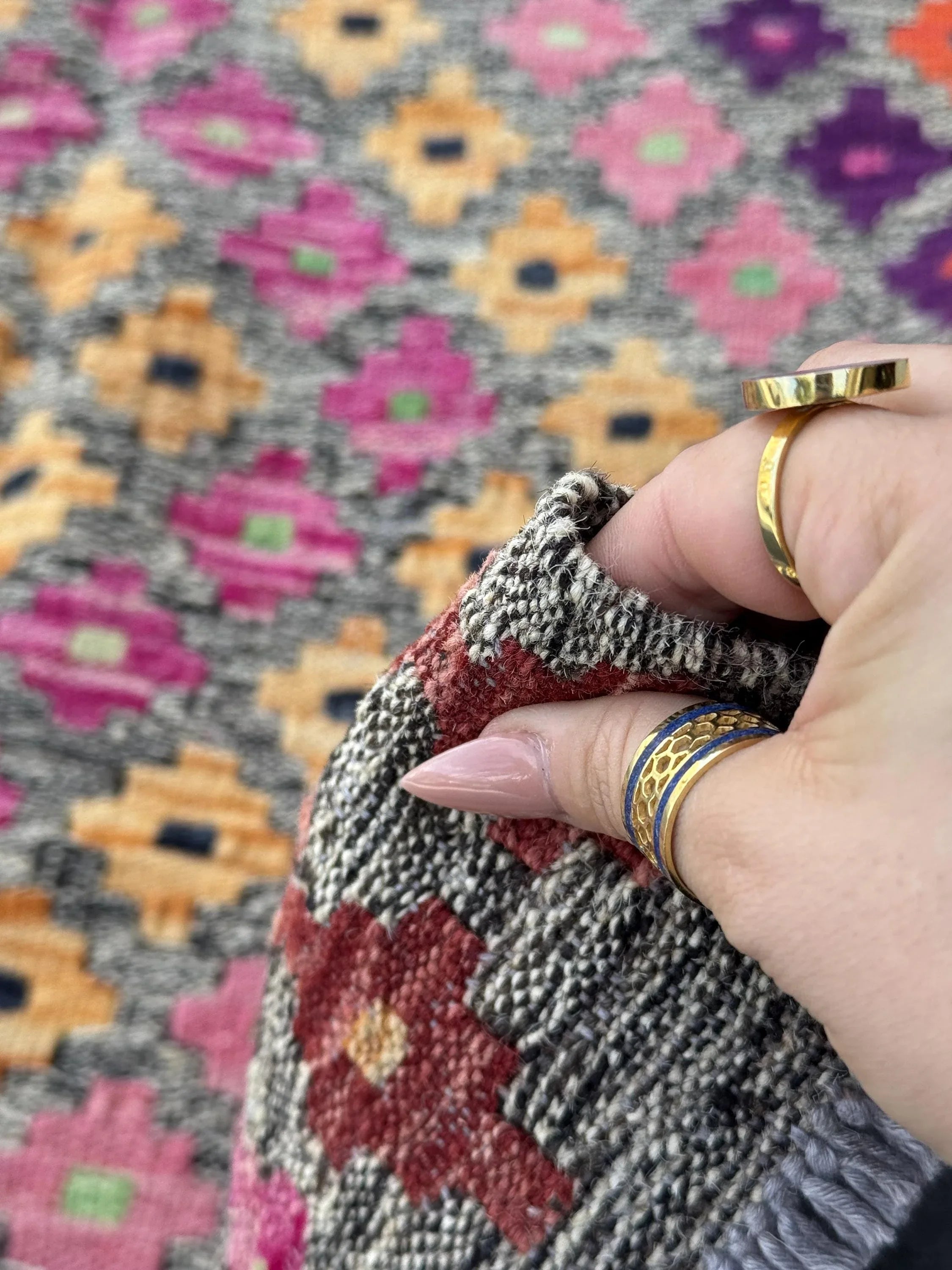 3x5 Handmade Afghan Kilim Runner Rug | Grey Aqua Teal Blue Peach Orange White Cream Fuchsia Blush Pink Black Purple Mint Green Wine Red