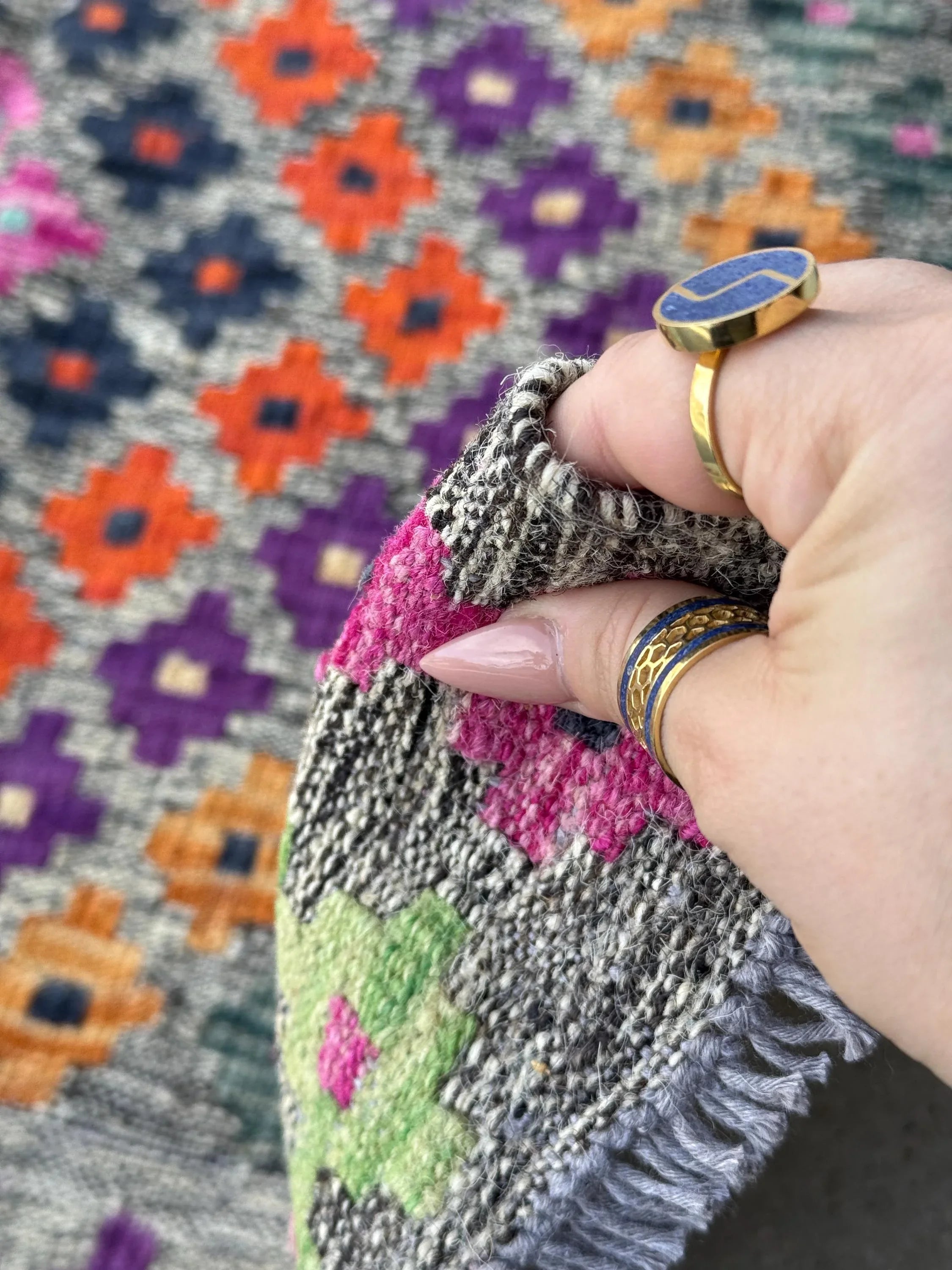 3x5 Handmade Afghan Kilim Runner Rug | Grey Mint Green Orange Peach Aqua Prussian Blue Wine Burgundy Red Fuchsia Baby Pink Purple Black Wool