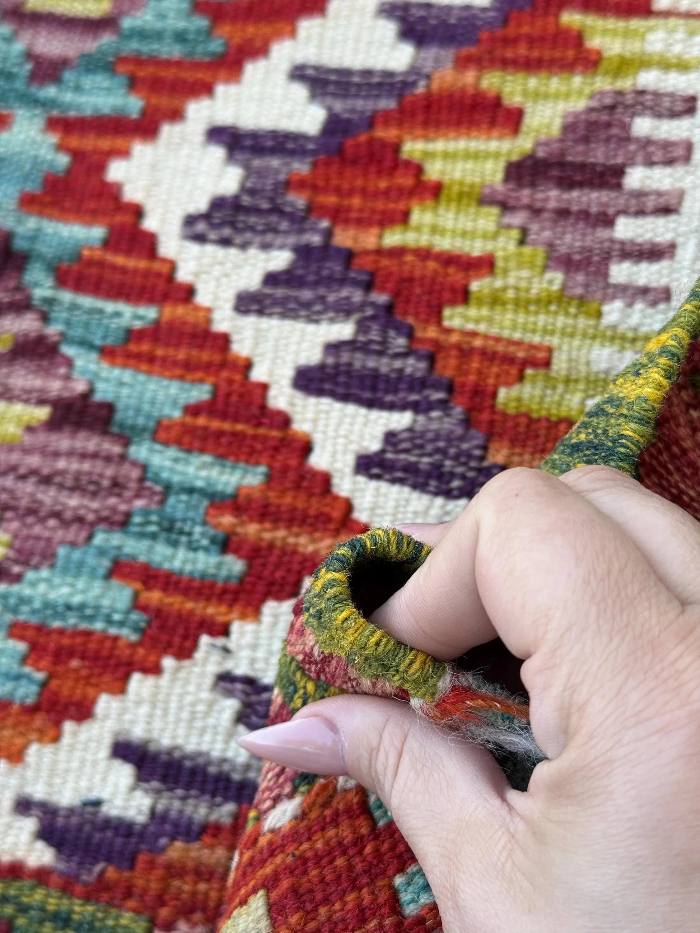 2x5 Handmade Afghan Kilim Runner Rug | Rust Red Cream White Olive Green Mustard Yellow Burnt Orange Teal Aqua Blue Purple Grey | Flatwoven