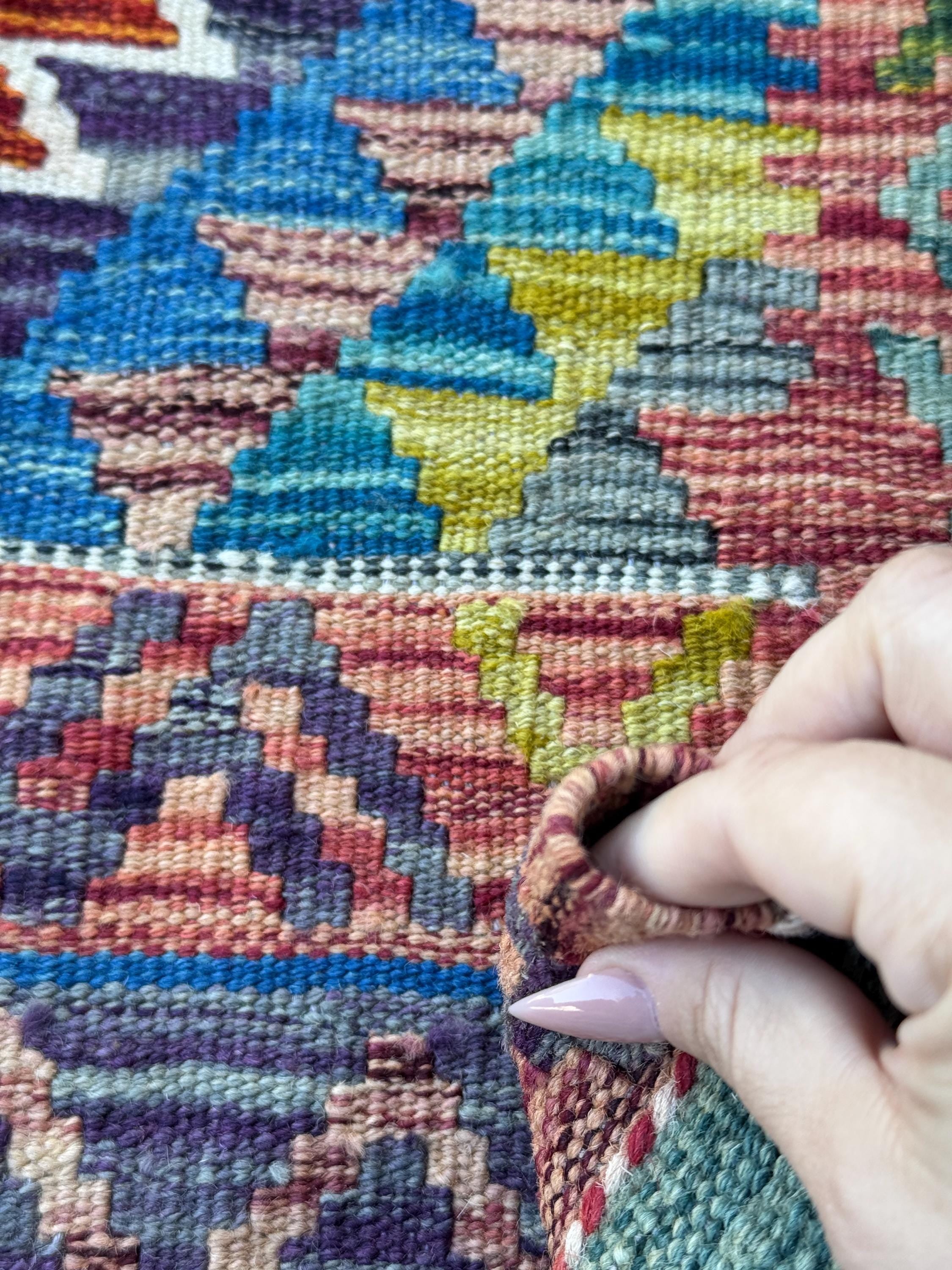 3x4 Handmade Afghan Kilim Rug | Olive Green Rust Red Burnt Orange Mustard Yellow Teal Aqua Blue Navy Purple Cream White Grey | Flatwoven