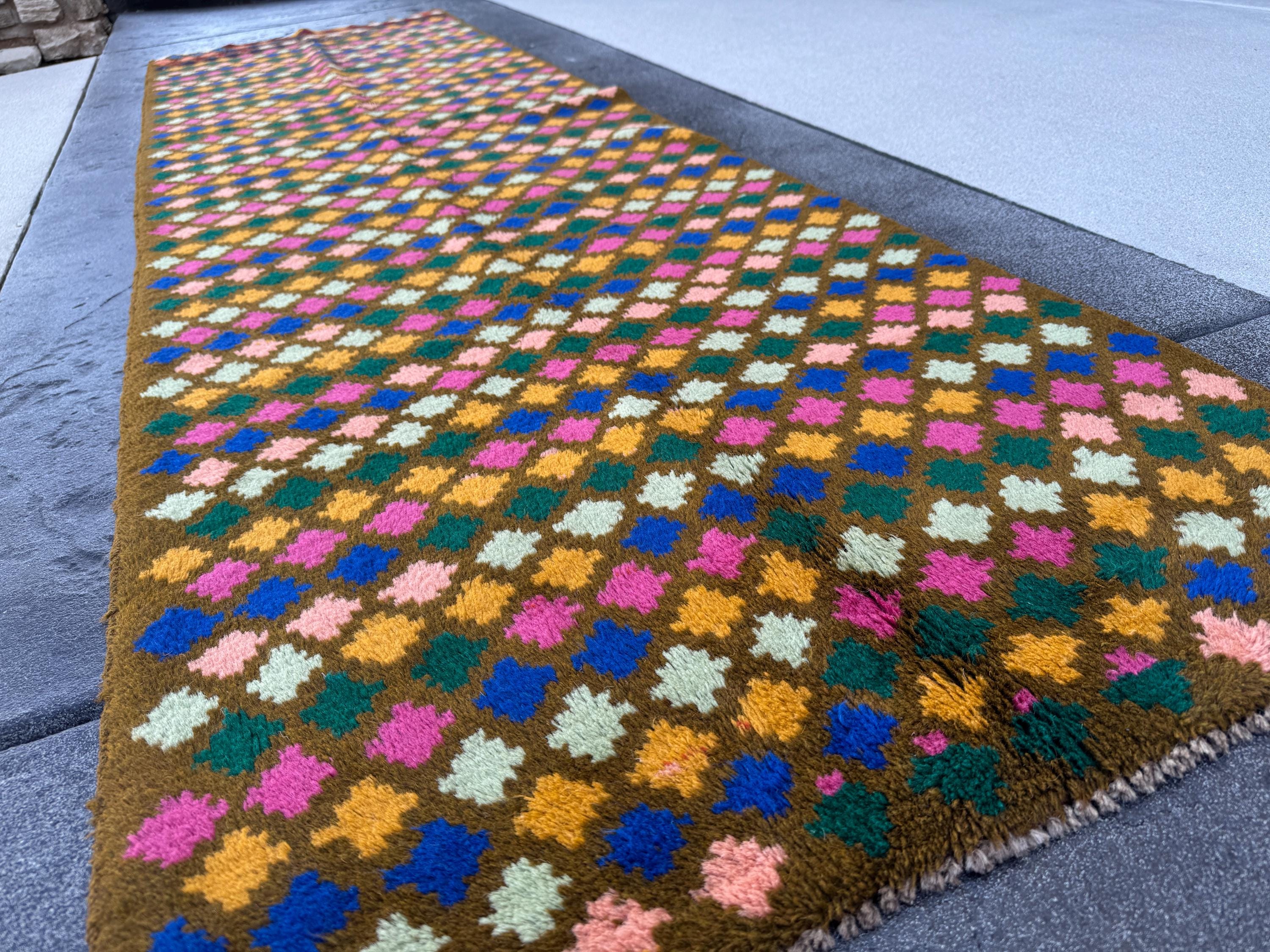 3x10 Handmade Vintage Afghan Baluch Runner Rug | Olive Mint Forest Green Navy Blue Rose Pink Peach Mustard Yellow Gold | Wool Flatwoven