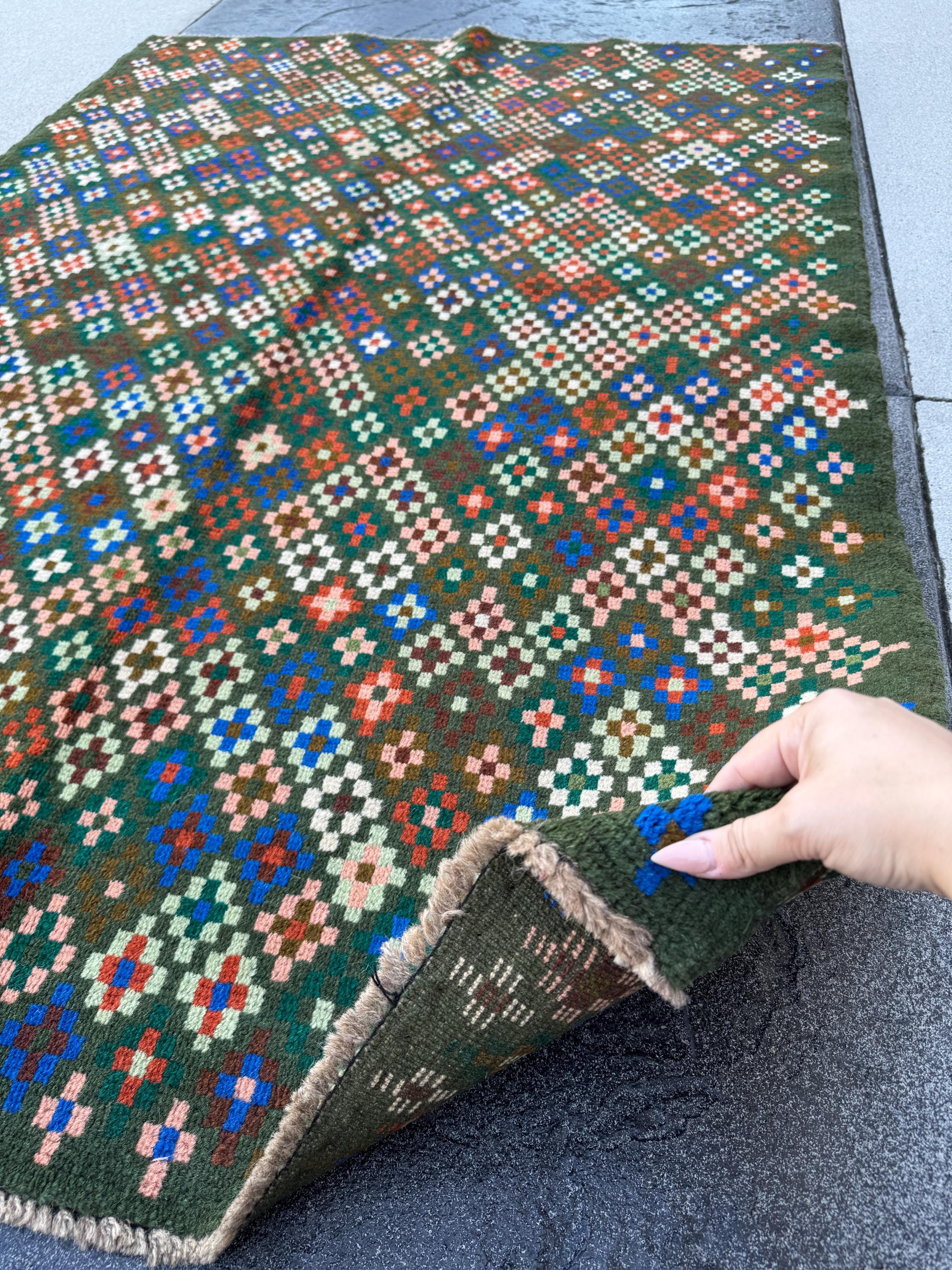 ラグ・カーペット Baluch mini rug Afghanistan's Authentic Vintage Afghan Baluch Handmade Hand