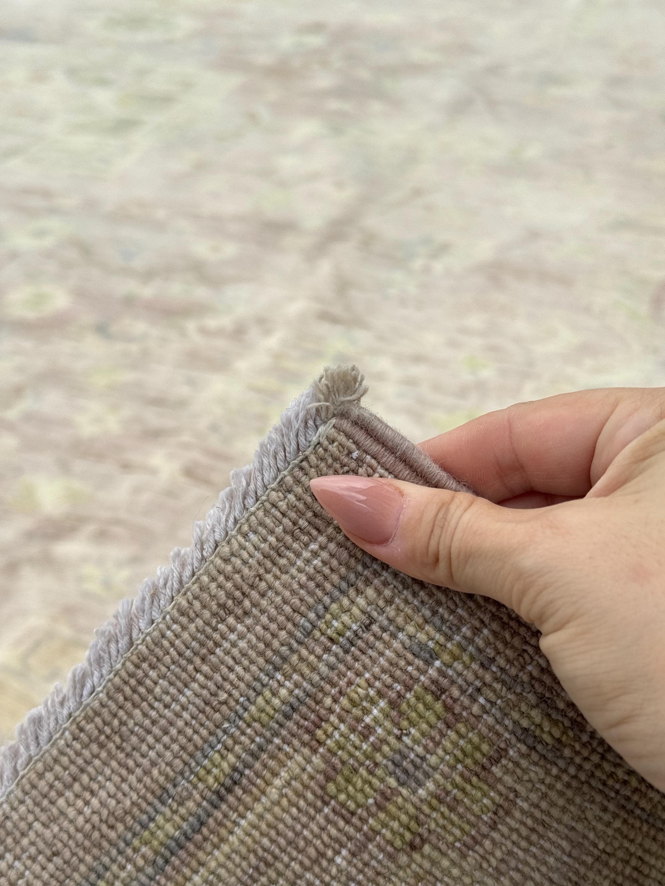 8x10 Handmade Afghan Wool Rug | Oushak Design | Chestnut and Beige Floral | Hand-Knotted | The Rug Mine