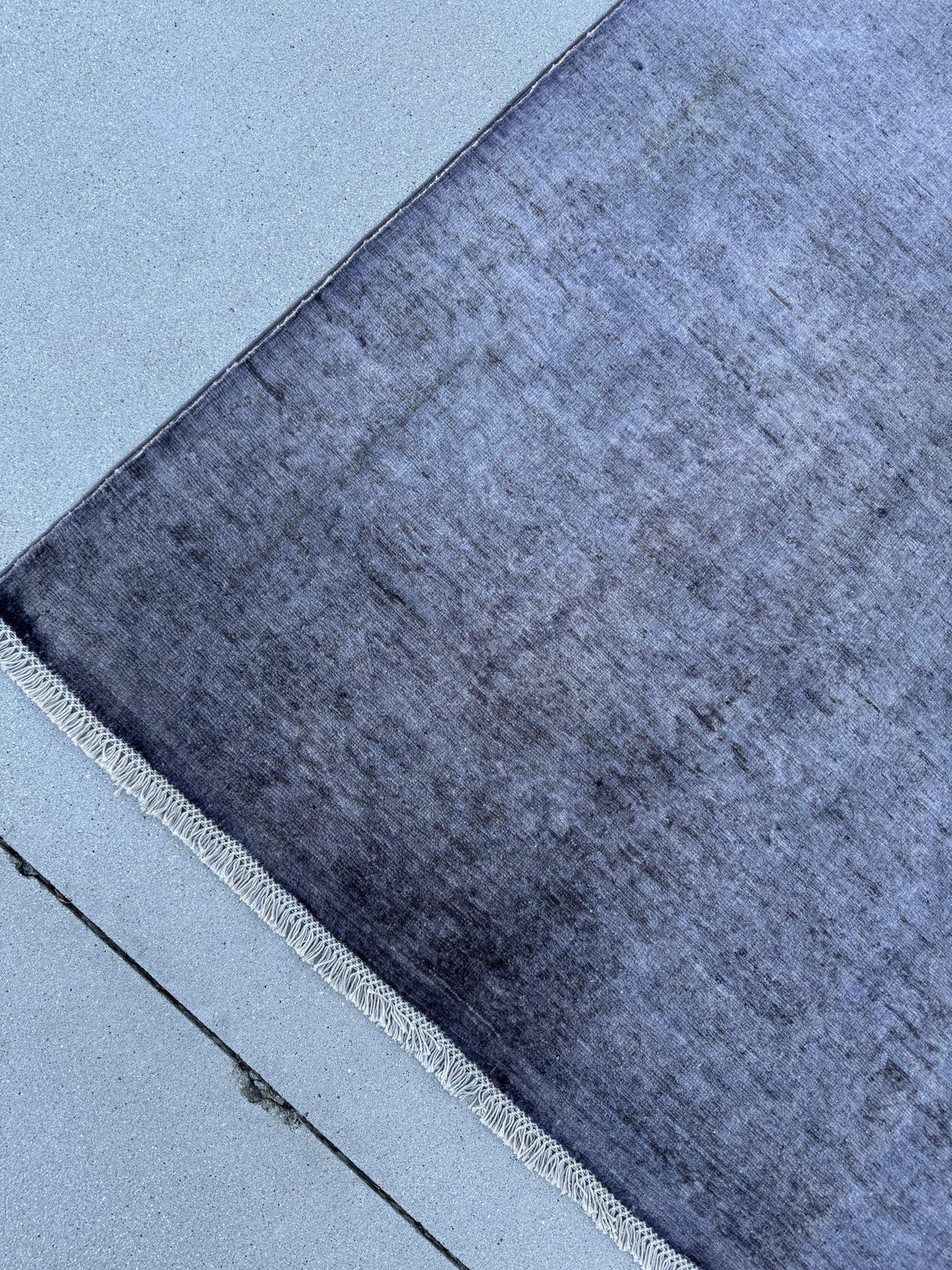 6x9 Handmade Afghan Wool Rug | Solid Slate Grey Modern Area Rug | Minimalist Tonal Texture | Hand-Knotted Contemporary Carpet