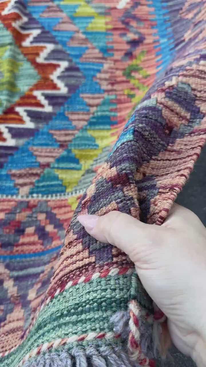 3x4 Handmade Afghan Kilim Rug | Olive Green Rust Red Burnt Orange Mustard Yellow Teal Aqua Blue Navy Purple Cream White Grey | Flatwoven