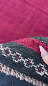 4x5 (150x120) Handmade Afghan Rug | Brick Red Black Baby Blue Cream Beige | Hand Knotted Oriental Turkish Persian Bohemian Wool