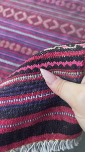 4x6 (120x185) Handmade Afghan Kilim Rug | Brick Red Black Cream Beige Fuchsia Midnight Blue Geometric Hand Knotted Wool Persian Turkish