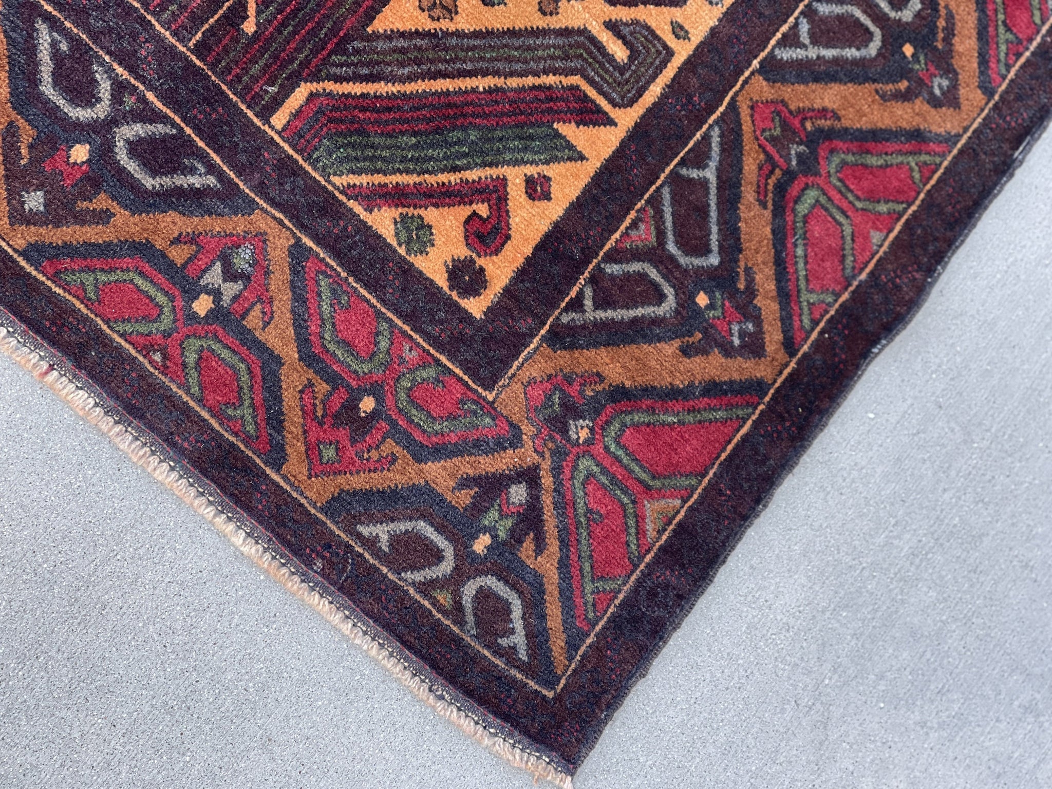 4x6 Handmade Vintage Afghan Rug | Nomadic Baluch | Tribal Rug | Boho Rug