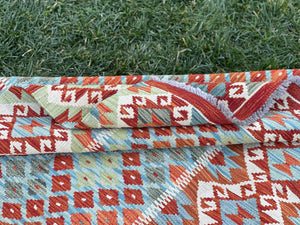 4X5 Afghan Maimana Kilim Rug | Boho Decor | Tribal Decor | Vintage Rug | Decorative Rug | outdoor rug | bright boho rugs