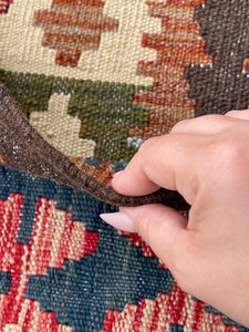 7x10 (215x305) Handmade Afghan Kilim Flatweave Rug 