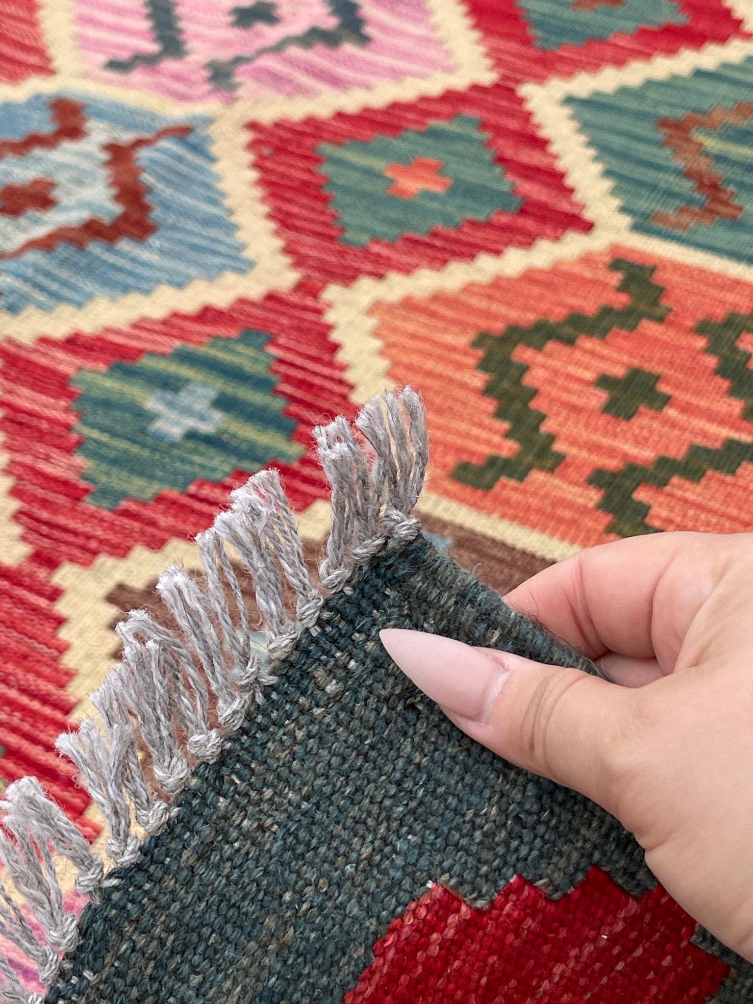7x10 (215x305) Handmade Afghan Kilim Flatweave Rug 