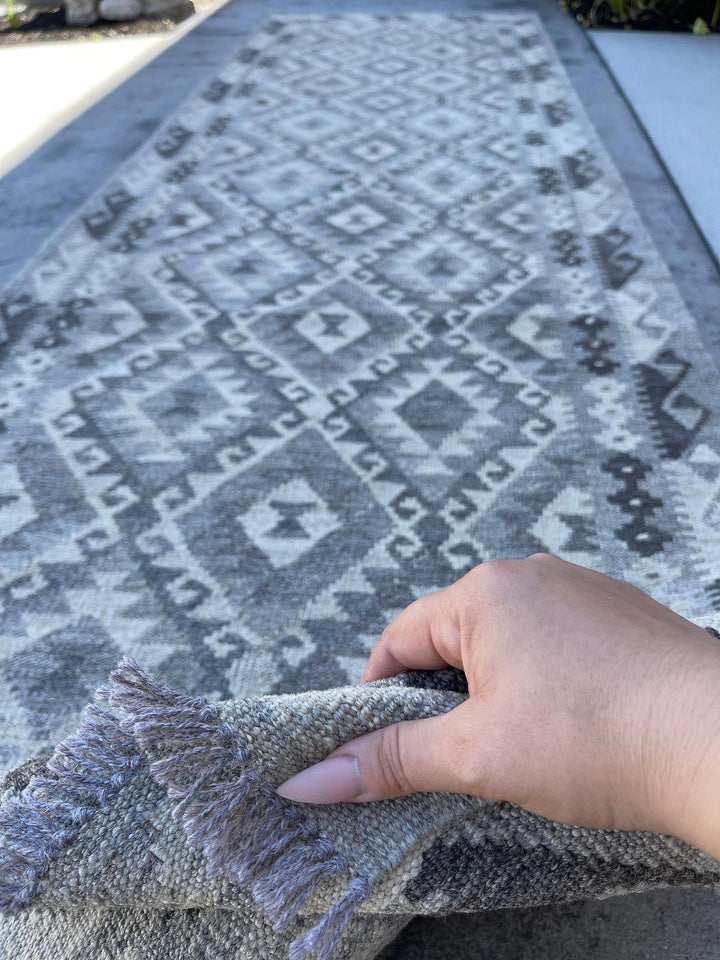 3x10 (90x305) Handmade Afghan Kilim Runner Rug 