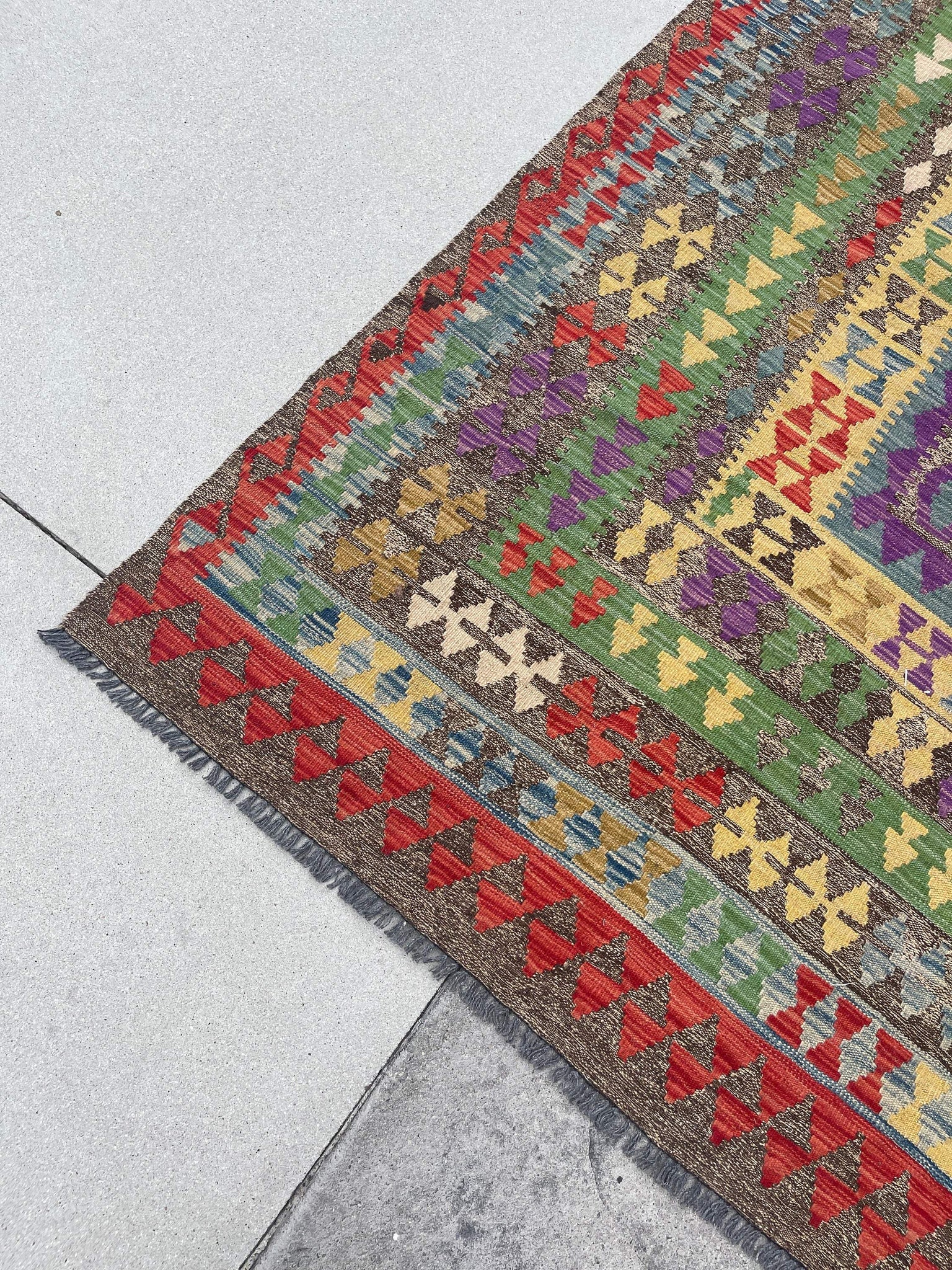 7x10 (215x305) Handmade Afghan Kilim Rug
