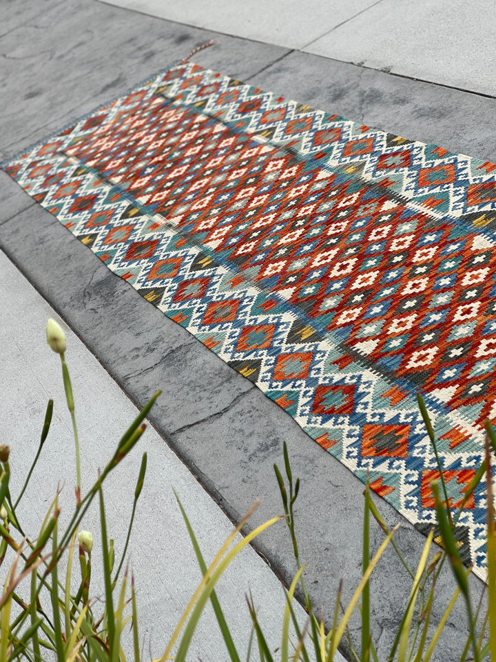 3x13 (90x395) Handmade Afghan Kilim Rug Runner 