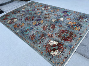 6x10 (180x305) Handmade Afghan Rug 