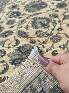 3x12 (90x365) Handmade Afghan Rug Runner | Beige Grey Gray Sage | Tribal Oriental Boho Wool Hand Knotted Persian Vintage Outdoor Oushak