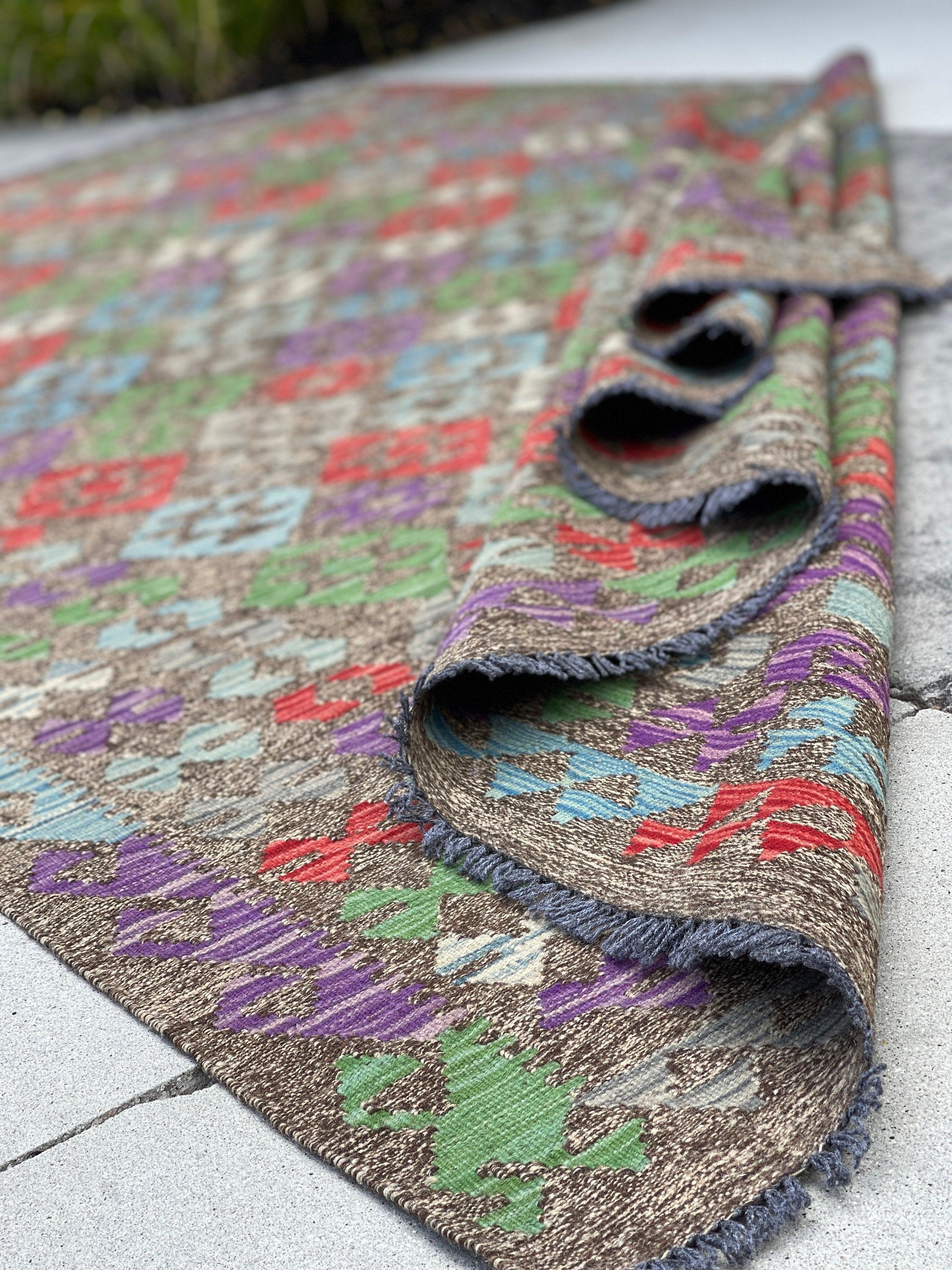 7x10 (215x305) Handmade Afghan Kilim Rug 