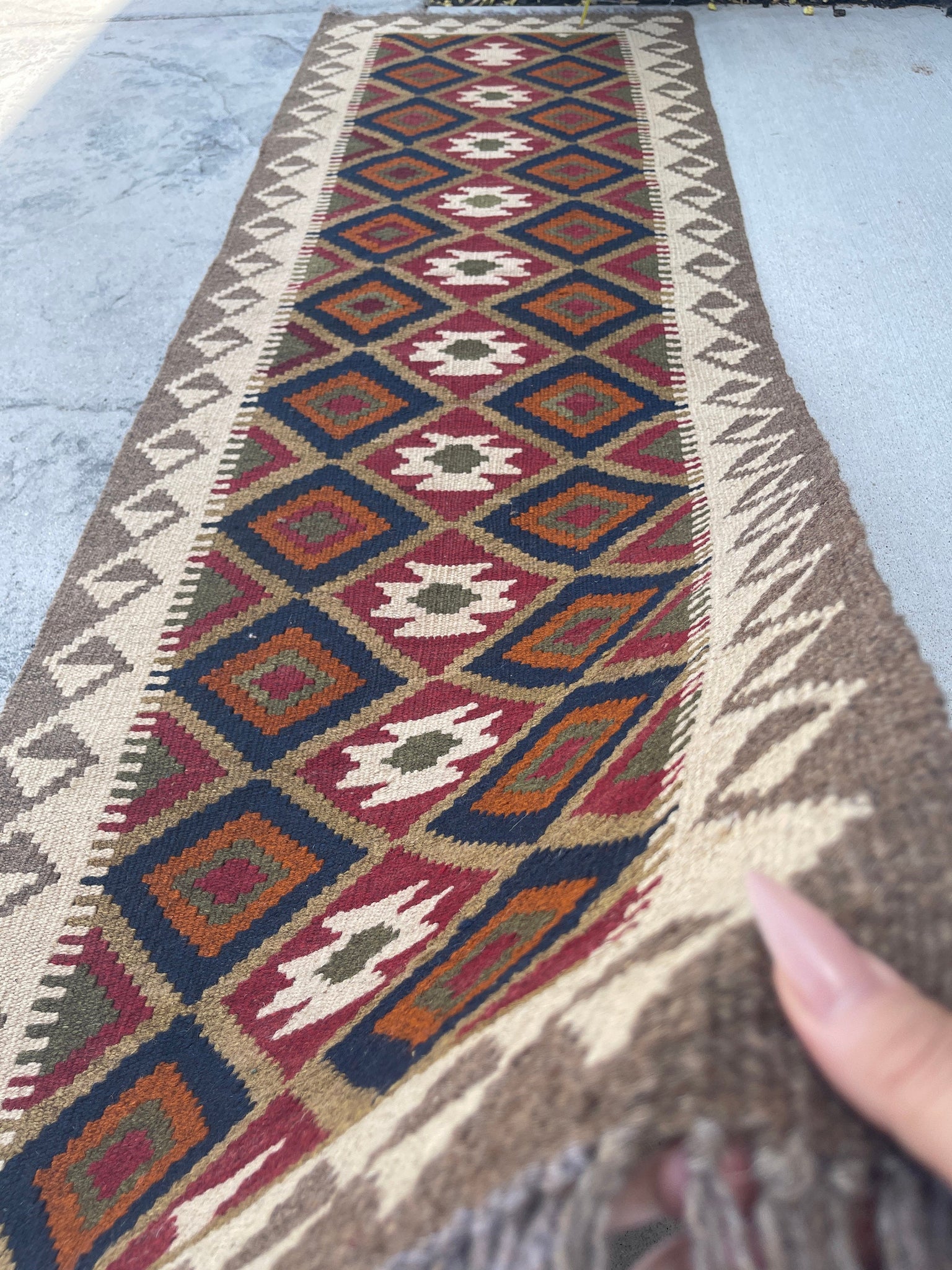 3x10 (90x305) Handmade Afghan Kilim Rug 