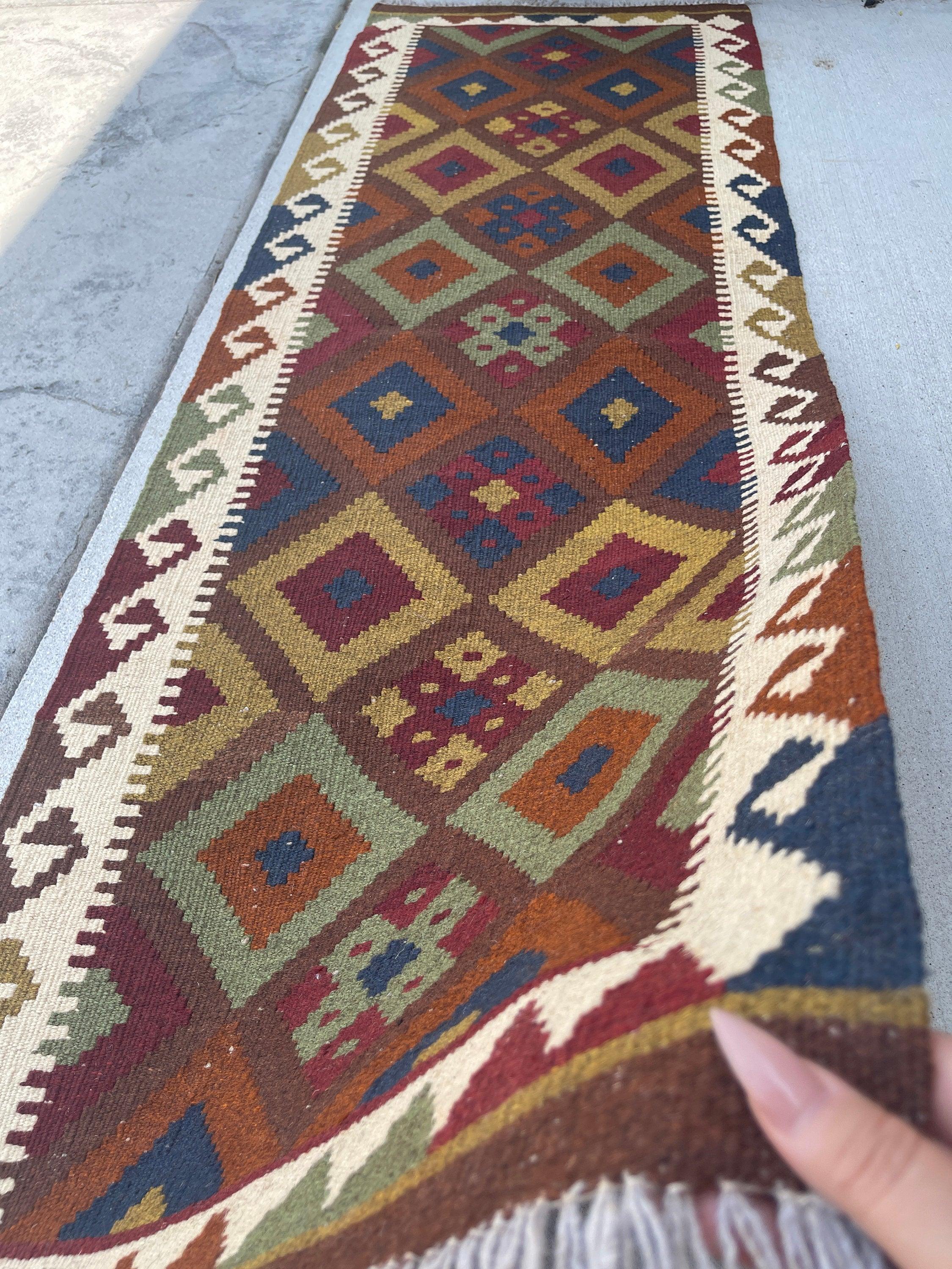 2x7 (60x215) Handmade Afghan Kilim Rug 