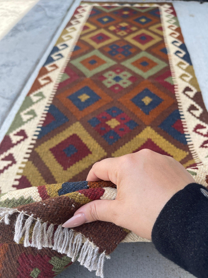 2x7 (60x215) Handmade Afghan Kilim Rug 