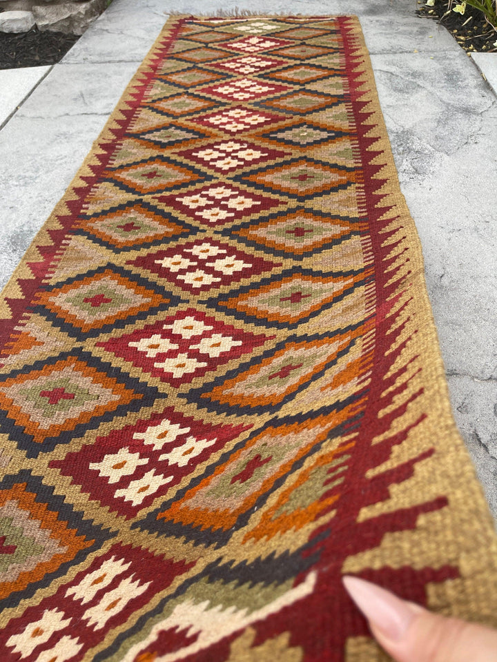 2x7 (60x215) Handmade Afghan Kilim Rug 