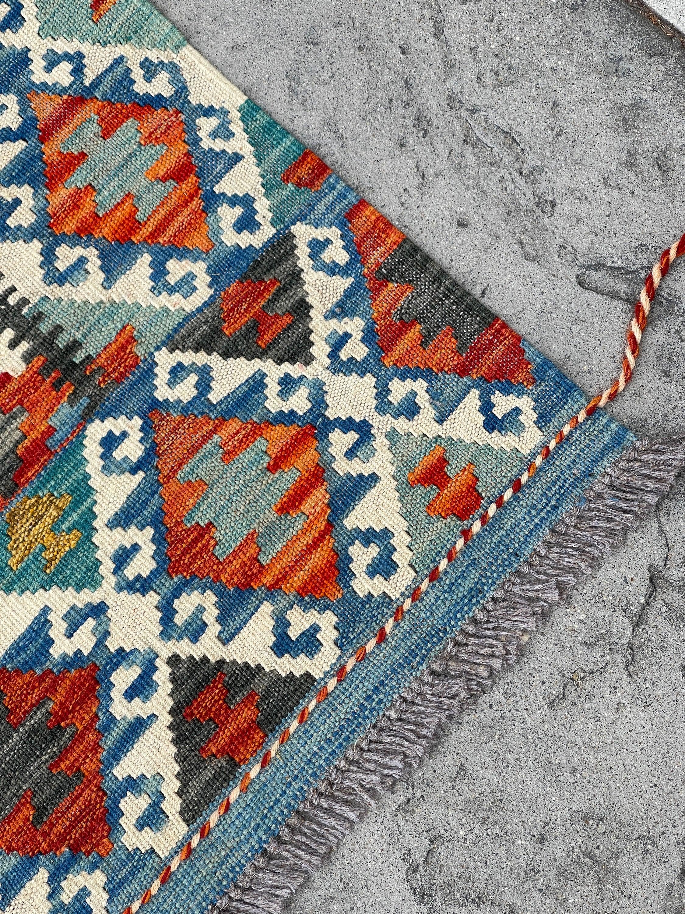 3x13 (90x395) Handmade Afghan Kilim Rug Runner 