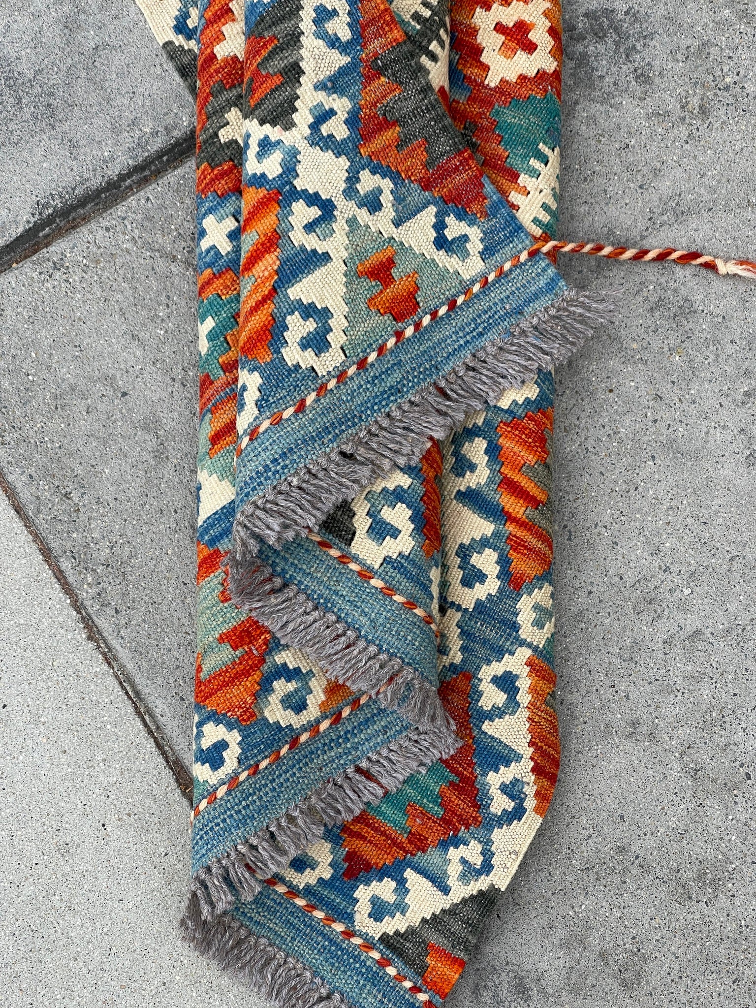 3x13 (90x395) Handmade Afghan Kilim Rug Runner 