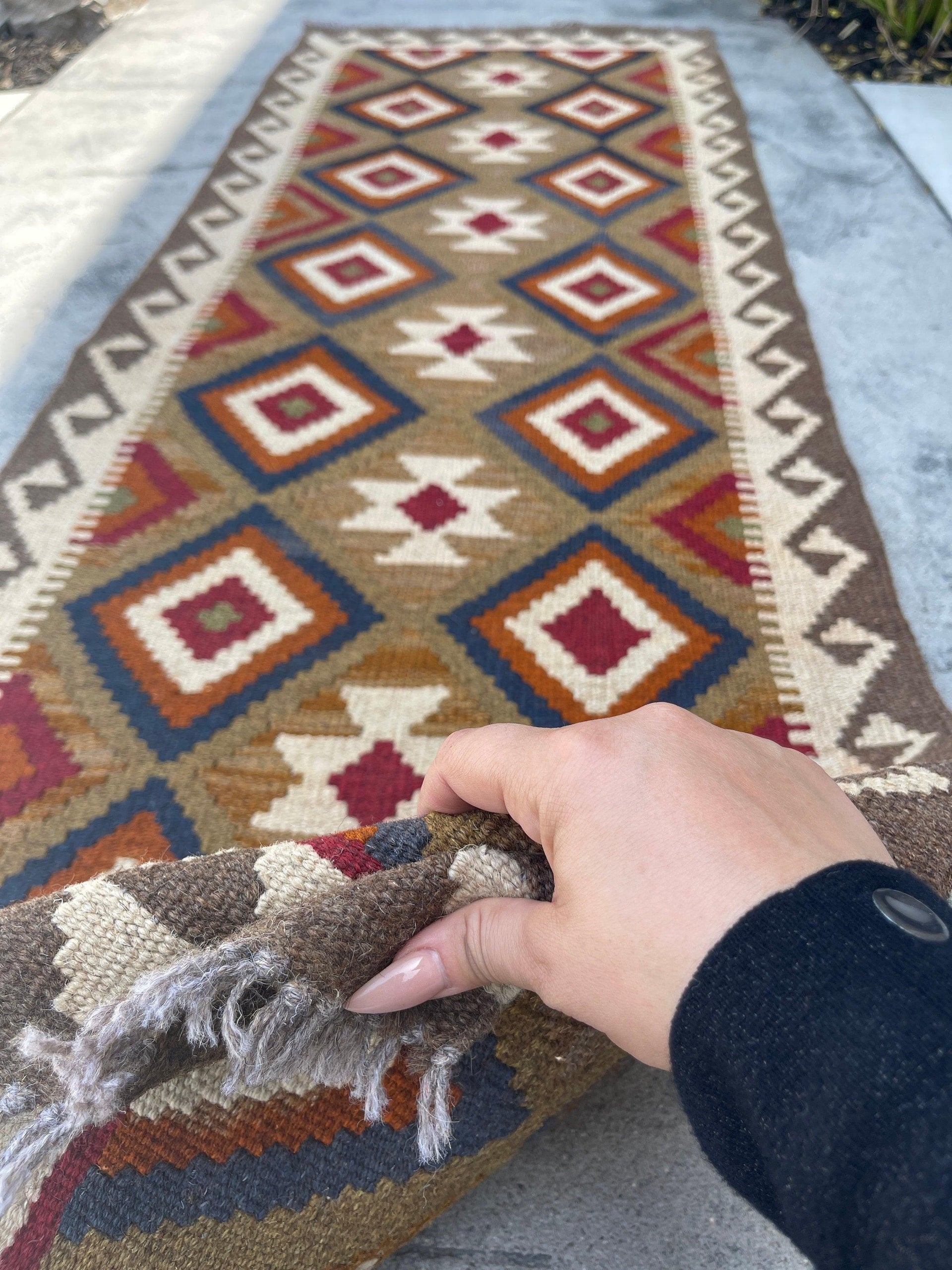 2x7 (60x215) Handmade Afghan Kilim Rug 