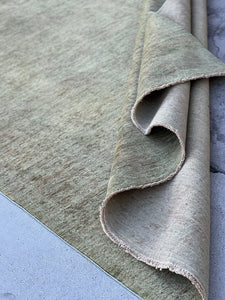 6x8 (180x245) Hand Knotted Handmade Afghan Rug | Neutral Muted Grey Green Cream Beige Brown |  Wool Boho Bohemian Modern Contemporary Woolen