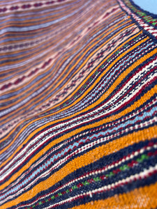5x6 (150x180) Handmade Afghan Rug | Orange Crimson Red Light Blue Ivory Lime Green Taupe | Hand Knotted Geometric Persian Turkish Wool Boho