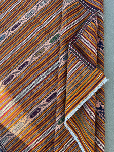 5x7 (150x215) Fair Trade Handmade Afghan Kilim Rug | Orange Ivory Sky Blue Moss Green Mustard Yellow Olive Green Blood Red Black Wool