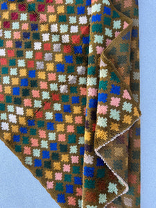 4x6 (120x185) Handmade Vintage Baluch Afghan Rug | Olive Green Blue Burnt Orange Turquoise Orange Pine Green Black Rose Pink Mustard Yellow