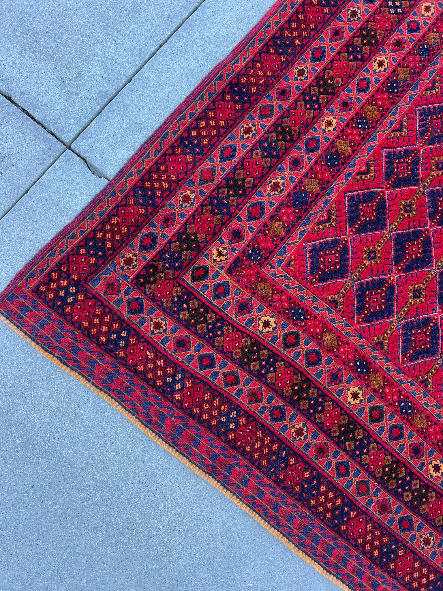 7x10 (210x322) Handmade Afghan Rug | Cherry Red Chocolate Brown Crimson Red Black Blush Pink | Mishawani Kilim Barjasta Knotted Wool Boho