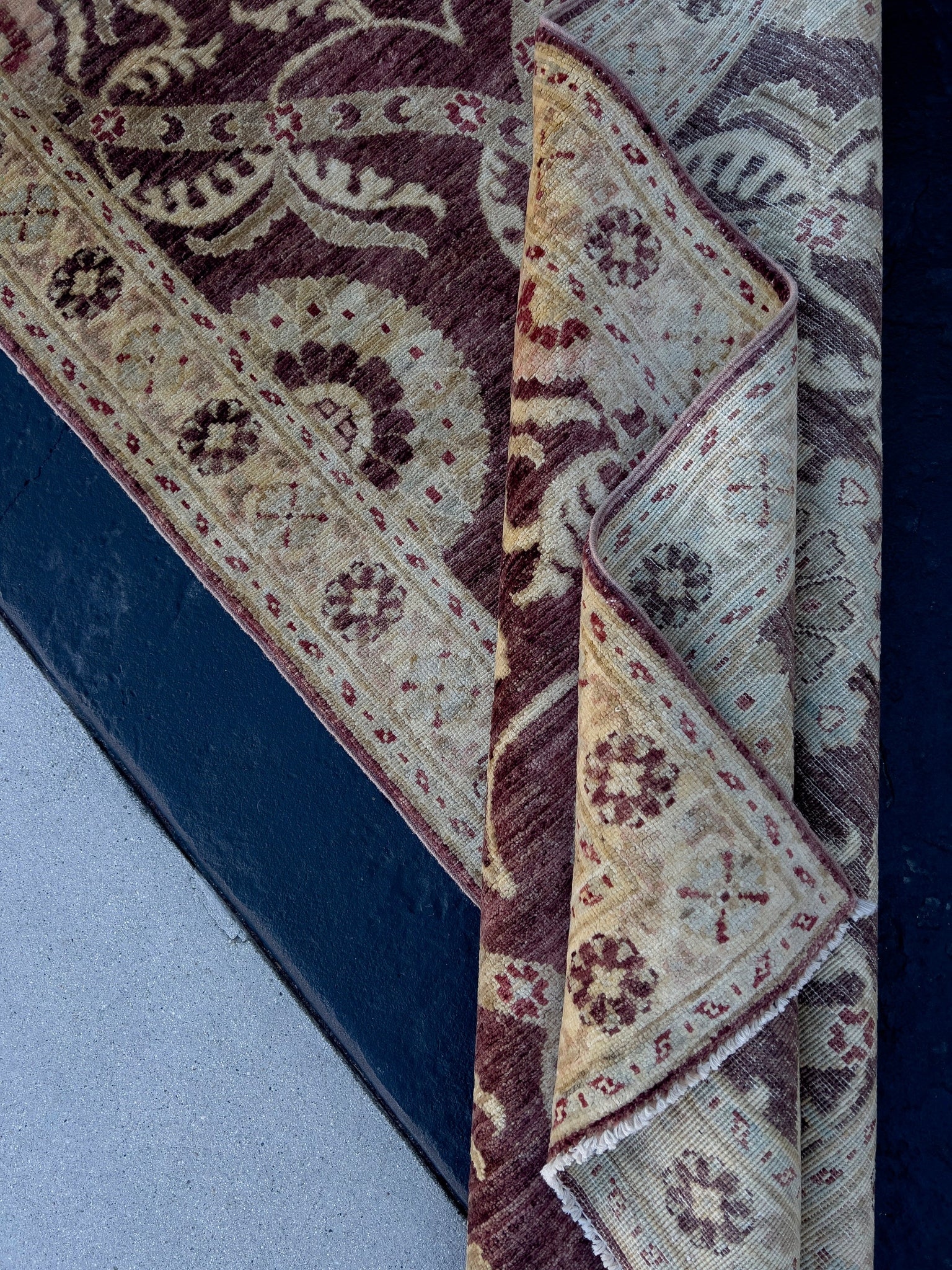 3x10 (90x305) Handmade Afghan Runner Rug | Chocolate Brown Beige Tan Yellow Cornsilk Mocha Brown | Floral Hand Knotted Persian