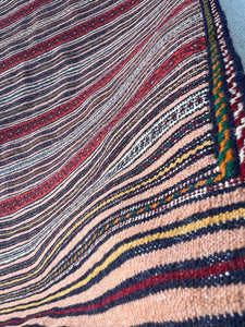 5x7 (150x215) Handmade Afghan Kilim Rug | Taupe Mocha Brown Red Navy Blue Pine Green Orange Ivory Yellow | Geometric Wool Persian Tribal