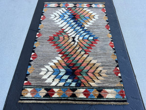 3x5 Fair Trade Handmade Afghan Rug | Grey Ivory  White Brick Red Denim Blue Pine Green Black Copper Brown Chocolate  Brown Light Brown