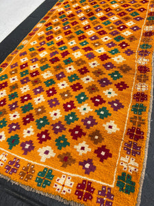 3x10 Handmade Vintage Baluch Afghan Runner Rug | Burnt Orange Purple Pine Green Cherry Red Beige Taupe | Tribal Oriental Boho Geometric Wool